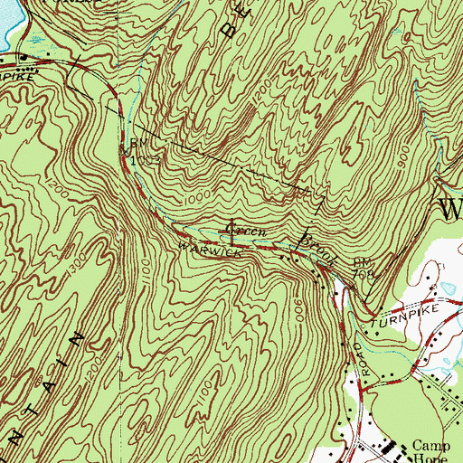 Topographic Map of Woodruff Gap, NJ