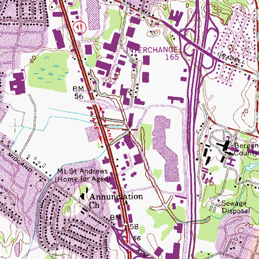 Topographic Map of Saint Andrews Brook, NJ