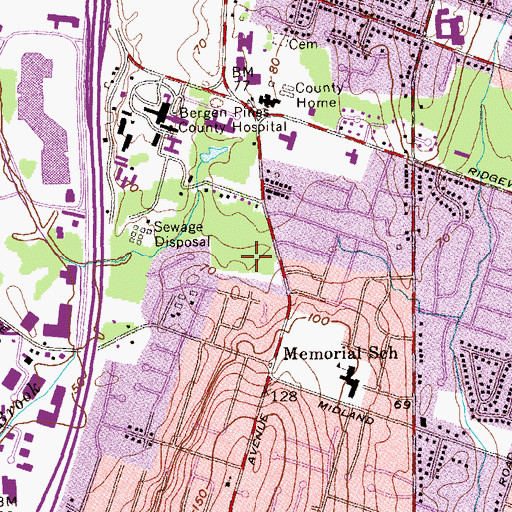 Topographic Map of Petruska Park, NJ