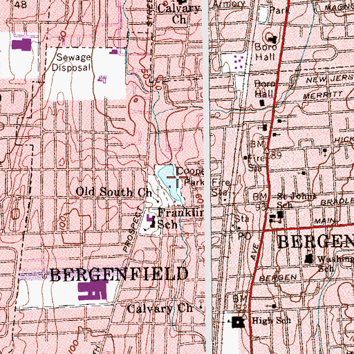 Topographic Map of Cooper Pond, NJ