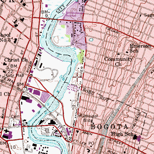 Topographic Map of Terhune Park, NJ