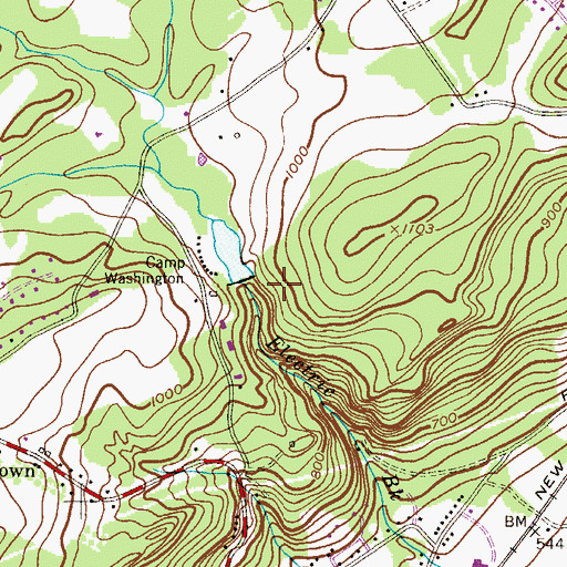 Topographic Map of Schooleys Mountain Park, NJ