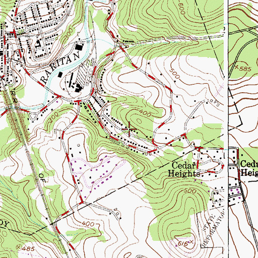 Topographic Map of Pierce Heights, NJ
