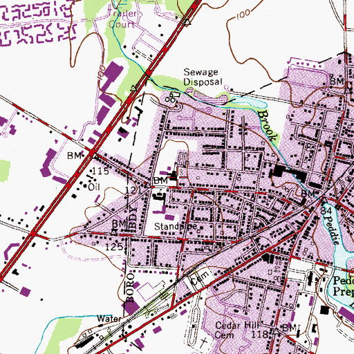 Topographic Map of Grace Norton Rogers Elementary School, NJ