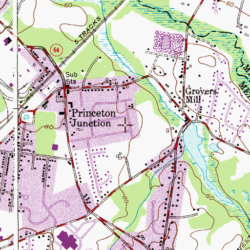 Topographic Map of Sherbrook Estates, NJ
