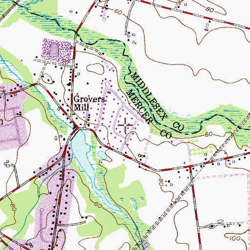 Topographic Map of Old Mill Farms, NJ