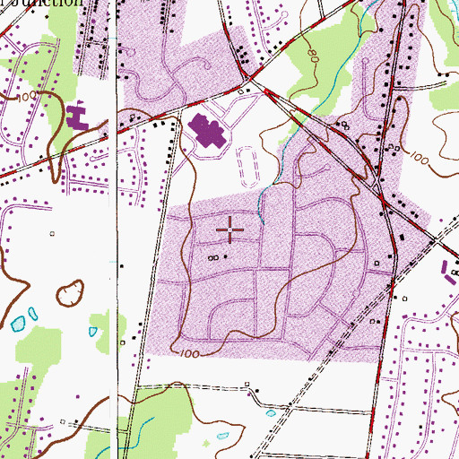 Topographic Map of Princeton Colonial Park, NJ