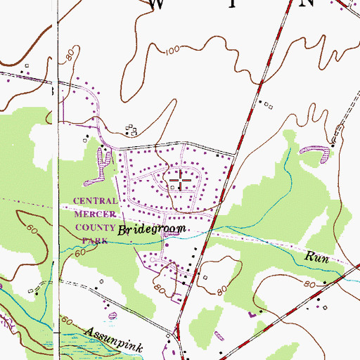 Topographic Map of Edinburg Park, NJ