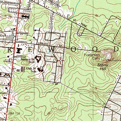 Topographic Map of Spruce Gardens, NJ