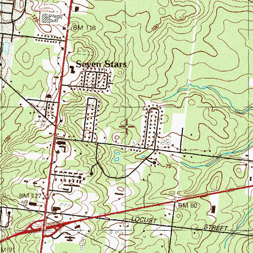 Topographic Map of Chestnut Estates, NJ