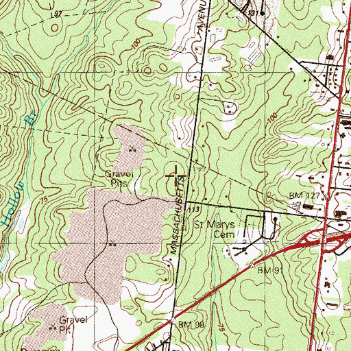 Topographic Map of Locust Manor, NJ