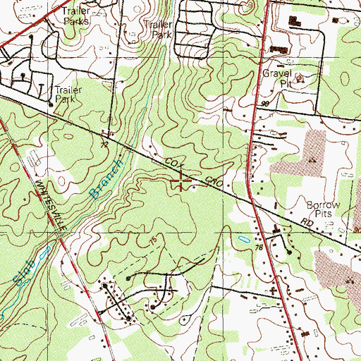Topographic Map of Lakewood Corner Estates, NJ