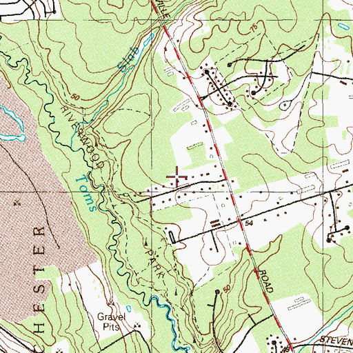 Topographic Map of Edgemere Estates, NJ