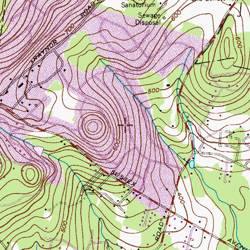 Topographic Map of Butterworth Farms, NJ