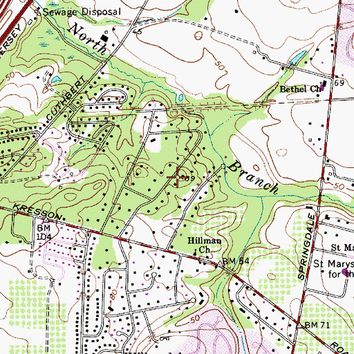 Topographic Map of Charleston East, NJ