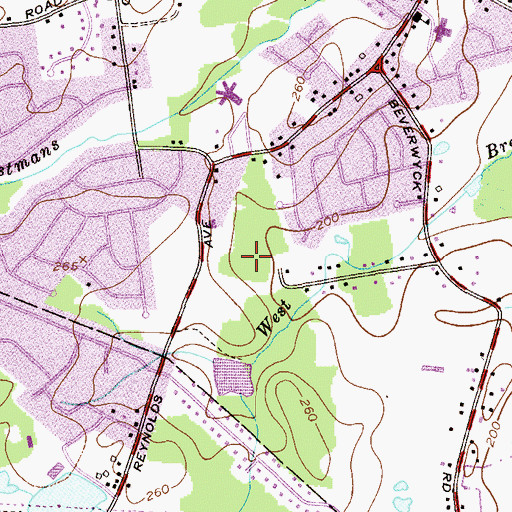 Topographic Map of Old Troy Park, NJ