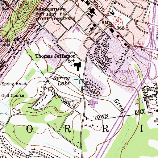Topographic Map of Foote Park, NJ