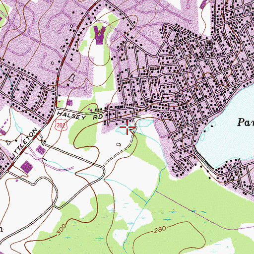 Topographic Map of Mirror Pond, NJ