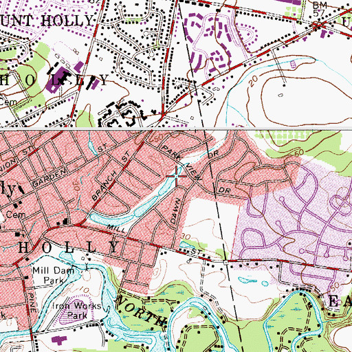Topographic Map of Upper Lake, NJ