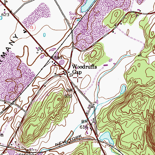 Topographic Map of Houses Corner, NJ