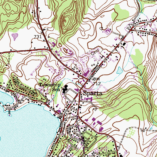 Topographic Map of Ungerman Field, NJ