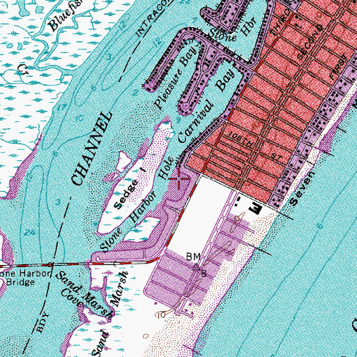Topographic Map of Sanctuary Bay, NJ
