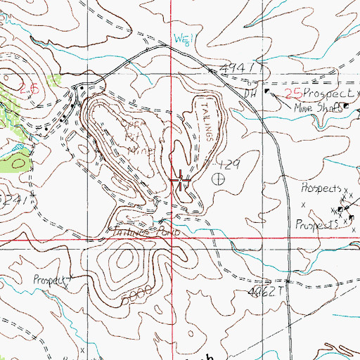 Topographic Map of OK Mine, AZ
