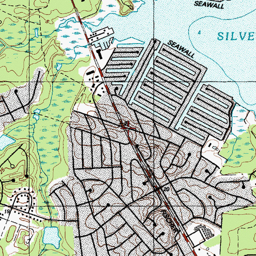 Topographic Map of Woodville, NJ