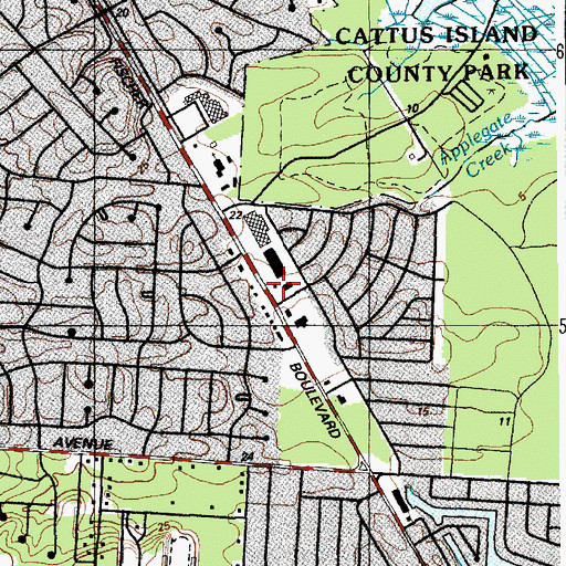 Topographic Map of Bellcrest Park, NJ