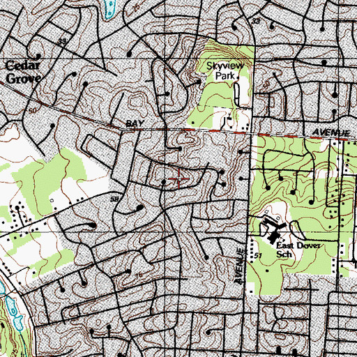 Topographic Map of Holiday Estates, NJ