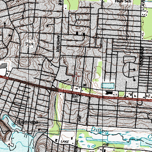 Topographic Map of Windsor Park, NJ