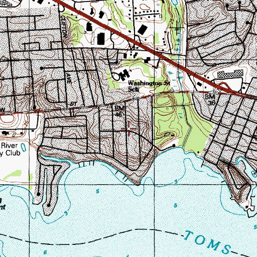 Topographic Map of Cranmoor Manor, NJ
