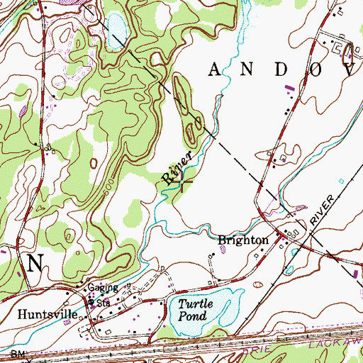 Topographic Map of Brighton Lake, NJ