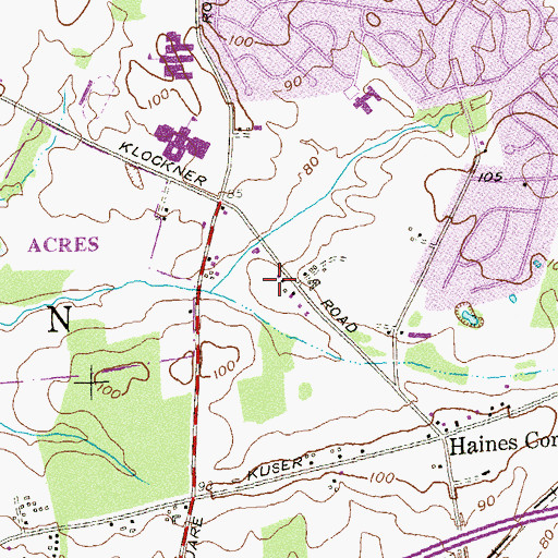 Topographic Map of Briar Manor, NJ