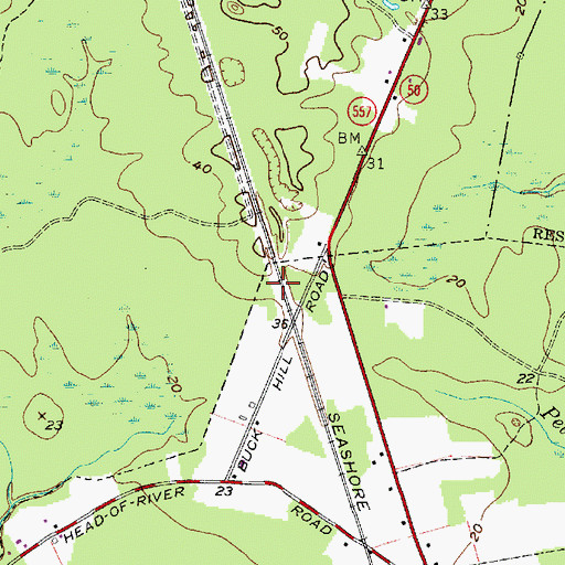Topographic Map of Buck Hill Station, NJ