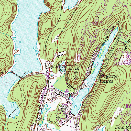 Topographic Map of Hidden Valley Lake, NJ