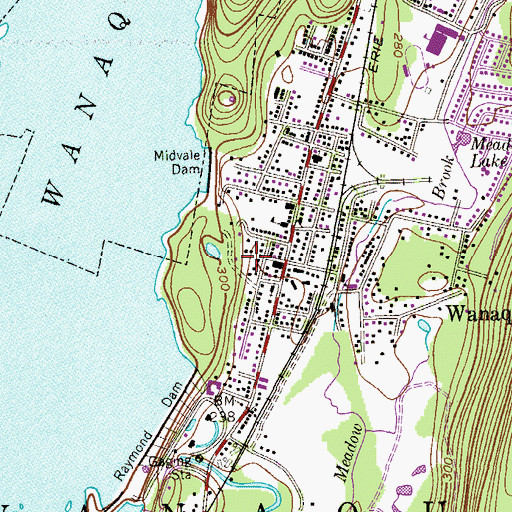Topographic Map of Wanaque-Midvale Station, NJ