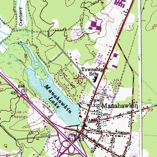 Topographic Map of Deer Lake Park, NJ