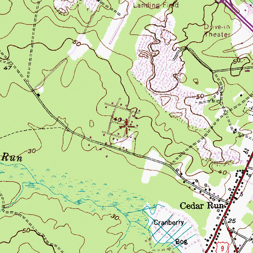 Topographic Map of Deerhaven, NJ