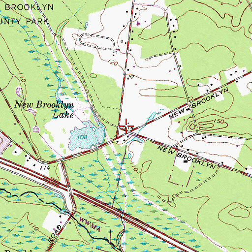 Topographic Map of Seven Causeways, NJ