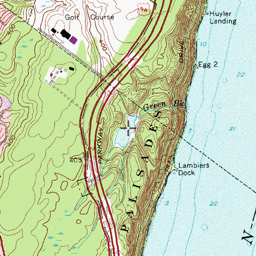 Topographic Map of Green Brook Pond, NJ