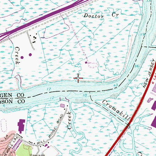Topographic Map of Close Creek, NJ