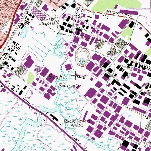Topographic Map of Riser Ditch, NJ
