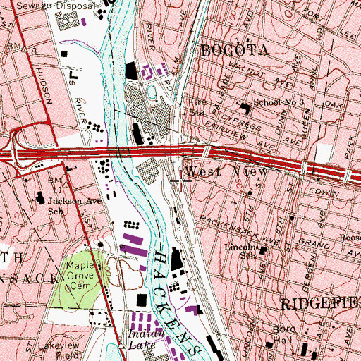 Topographic Map of West View Station, NJ