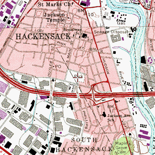 Topographic Map of Columbus Park, NJ