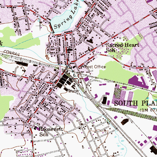 Topographic Map of South Plainfield Station, NJ