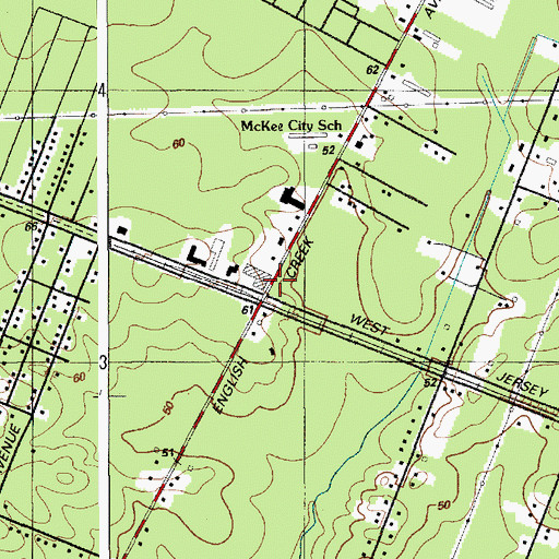 Topographic Map of McKee City Station, NJ