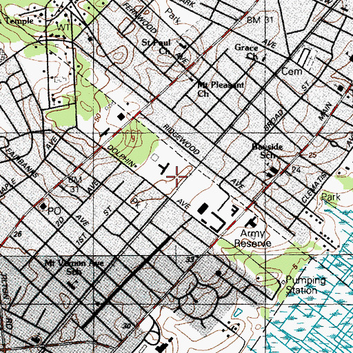 Topographic Map of Dolphin Station, NJ
