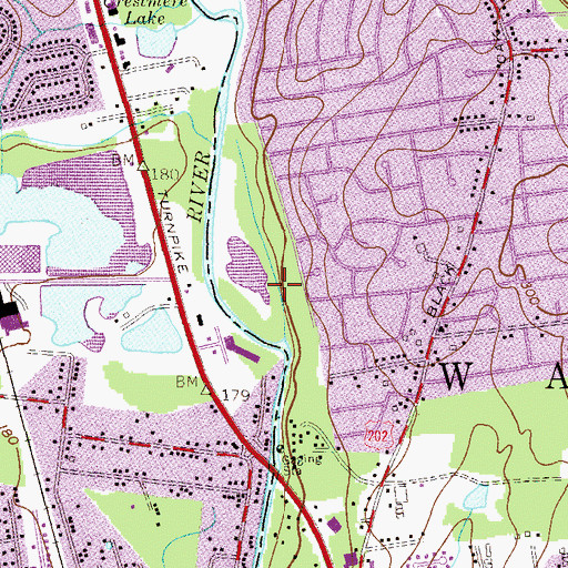 Topographic Map of Riverside Park, NJ