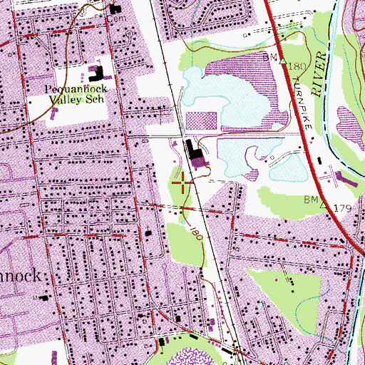 Topographic Map of Washington Park, NJ